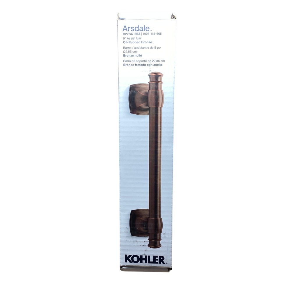 New Kohler Arsdale 9 in. Grab Bar Oil-Rubbed Bronze Assist Bar Safety Rail